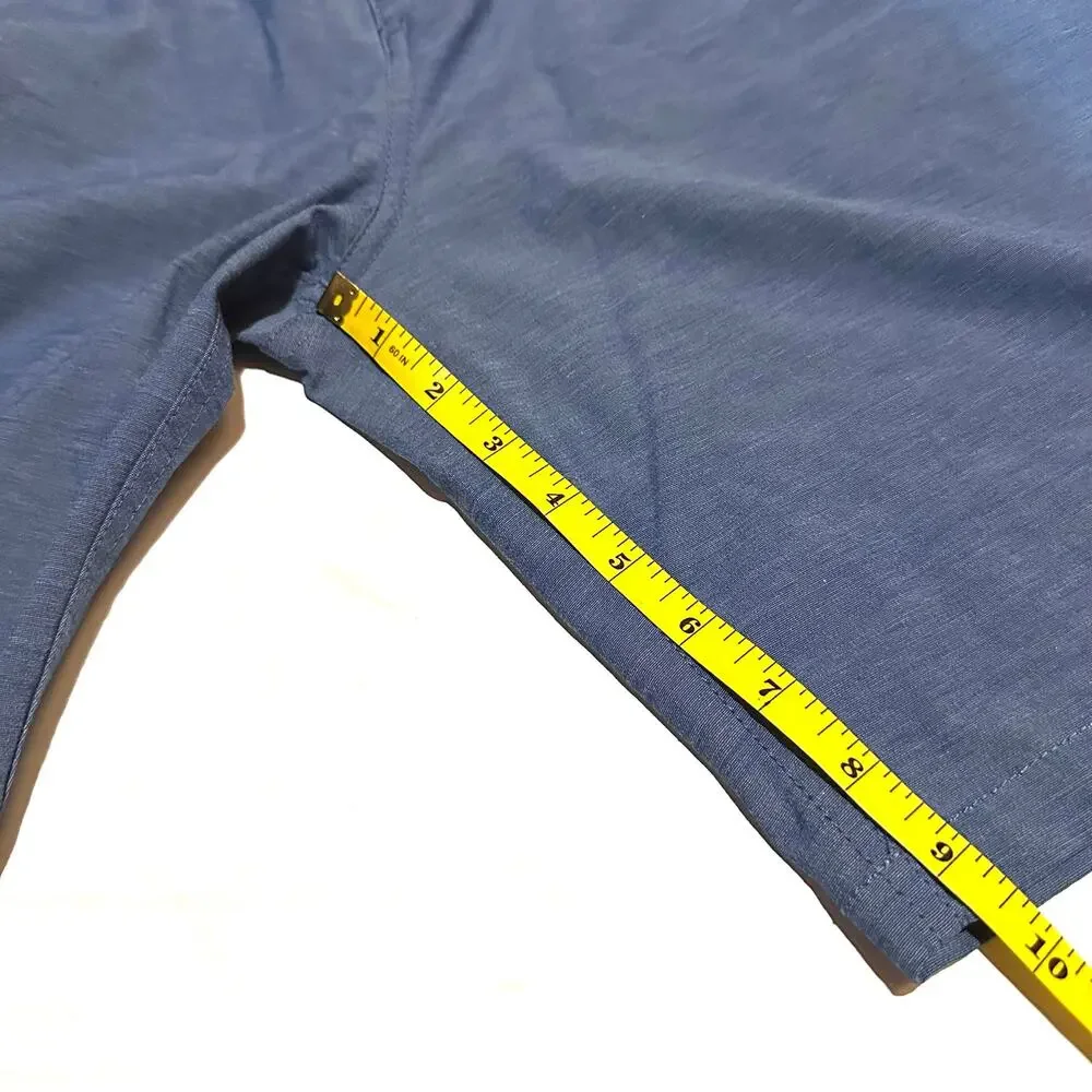 Quiksilver Amphibian Mens Size 33 Blue Heathered Hybrid Shorts Board Shorts